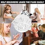 Removable Piano Keyboard Note Stickers, Silicone Piano Note Guide for Beginners, 88-Key Full Size Piano Keyboard Stickers for Kids, Reusable Keyboard Note Labels with Box (Classic Black)