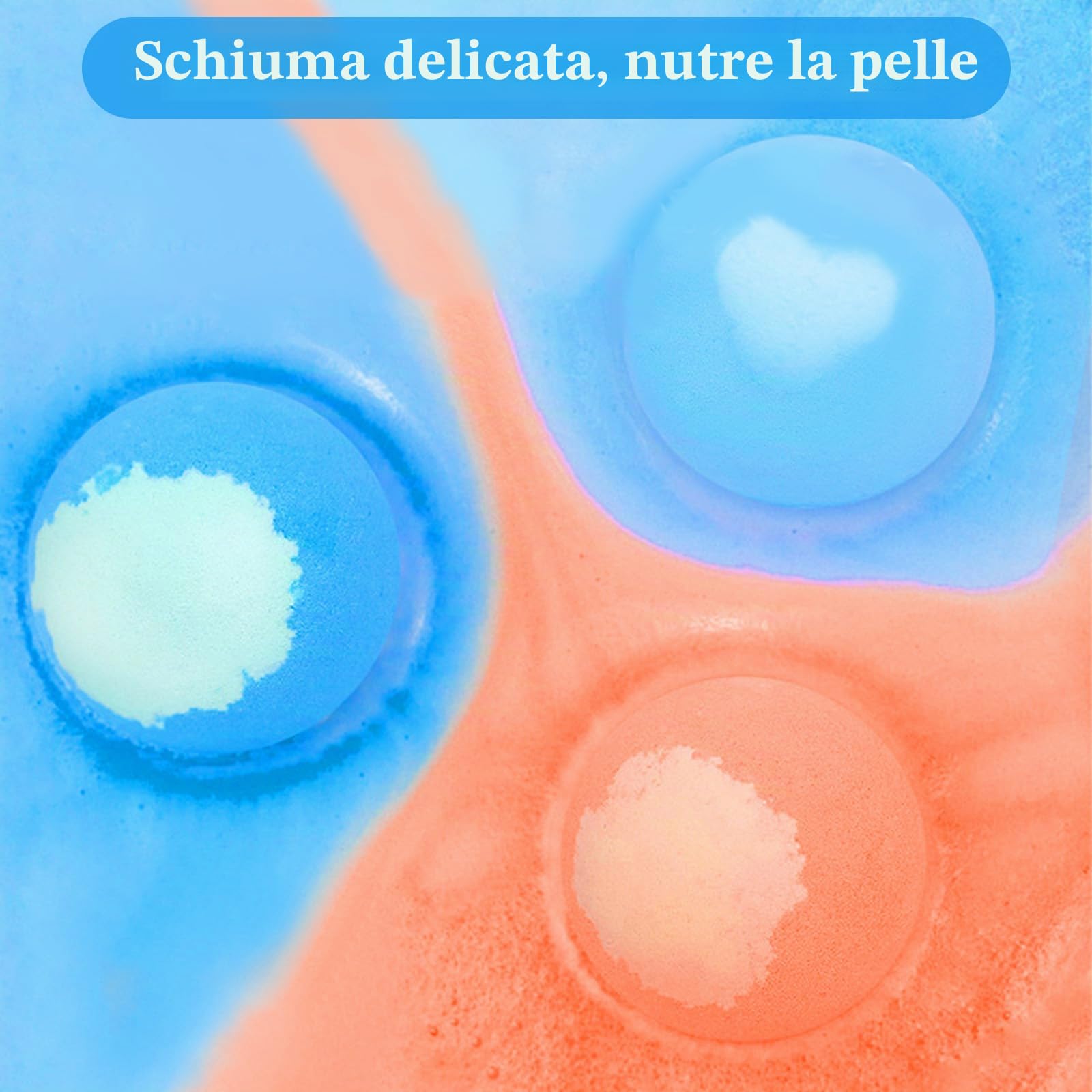 Bombe da Bagno Naturali per Bambini, 12x60g Bombe da Bagno Set Regalo, Bombe di Bolle di Bagno con Sorpresa(Mare, Terra e Spazio), Bombe da Doccia Regali di Compleanno Party per Ragazzi e Ragazze