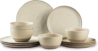 25 Sustainable Minimalist Home Decor Ideas For Modern Living 43 12 Pieces Dinnerware Sets,Plates and Bowls Sets, Handmade Reactive Glaze...