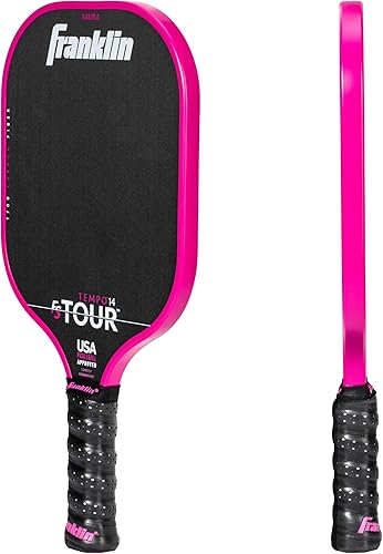 Miniatura 8 de Franklin Sports Pro Pickleball - Juego de paletas de fibra de carbono FS Tour Series, cubierta + borrador, 0.551 in + 0.630 in