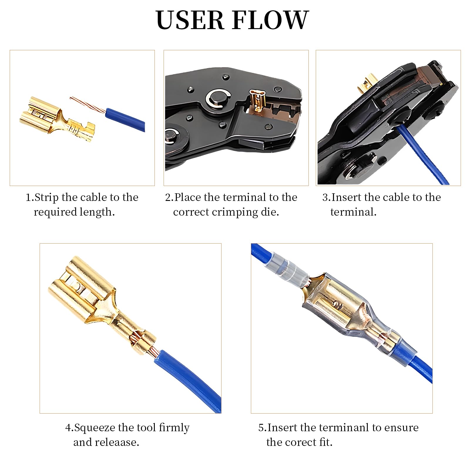 Kit de terminales Faston para cables eléctricos (600 piezas): conectores Faston de crimpado macho y hembra de 2,8/4,8/6,3 mm con fundas aislantes
