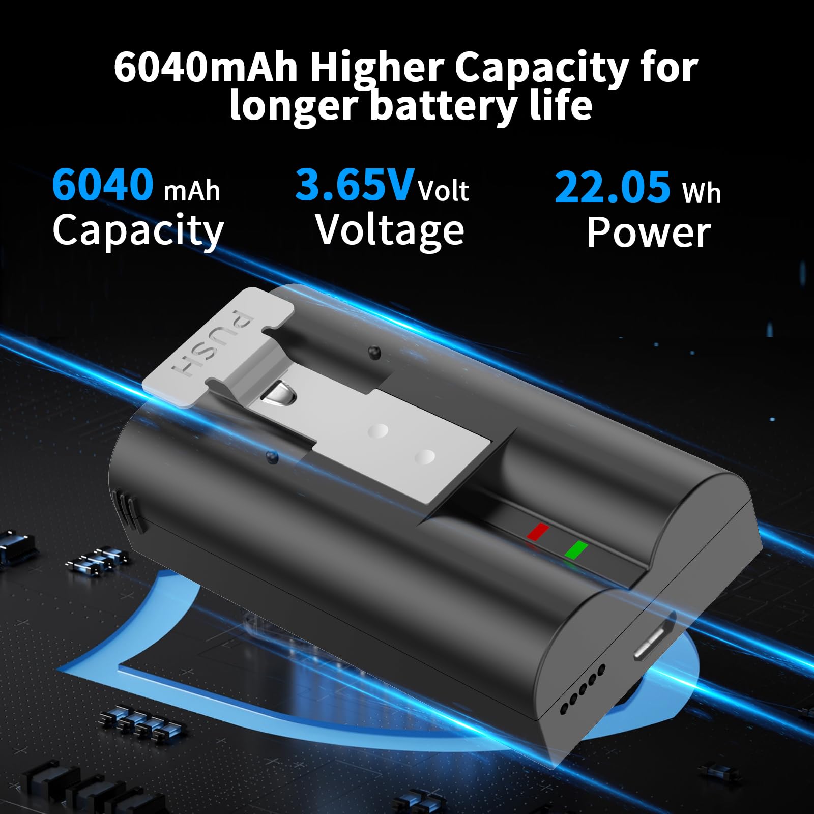 2 Ring Batterij en Digitale Oplader 3.65V 6040mAh - Compatibel met Video Doorbell 2/3/3 /4, Stick Up Cam, Spotlight en Spotlight Plus/Pro (2025 Nieuw