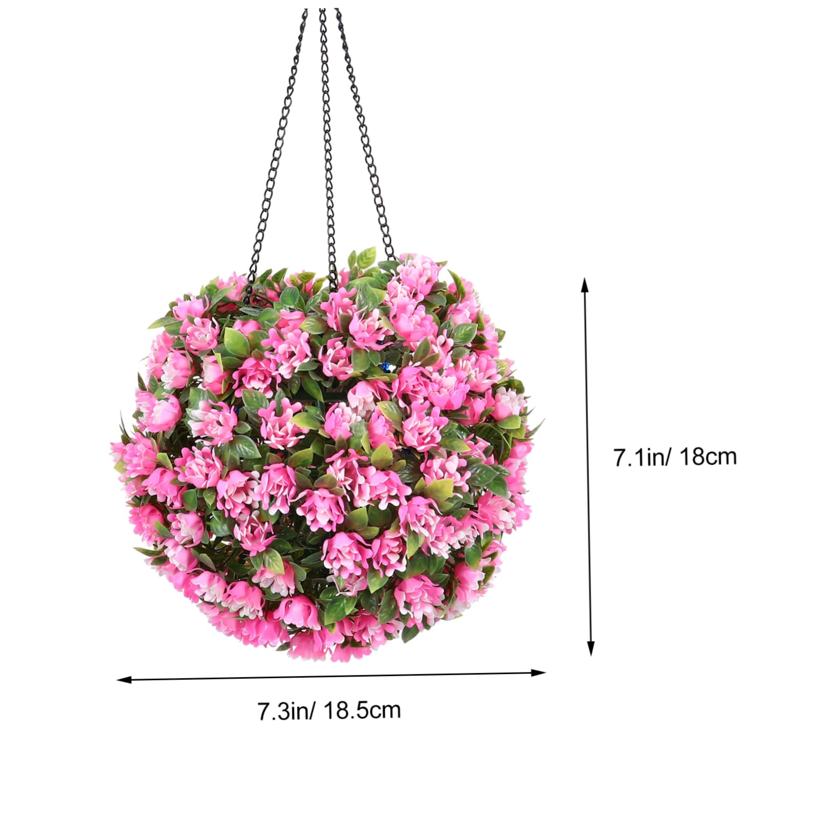 Lámpara Solar Colgante de Jardín en Forma de Bola Floral LED