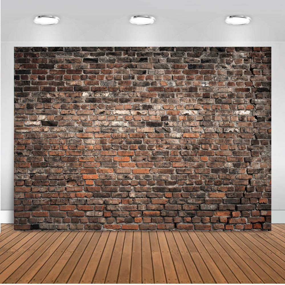 DHXXSC 8X6FT Brick Backdrops Retro Red Brick Wall Photo Backdrop Newborn Adult Portrait Photography Background Wallpaper Photo Studio Props Decorative