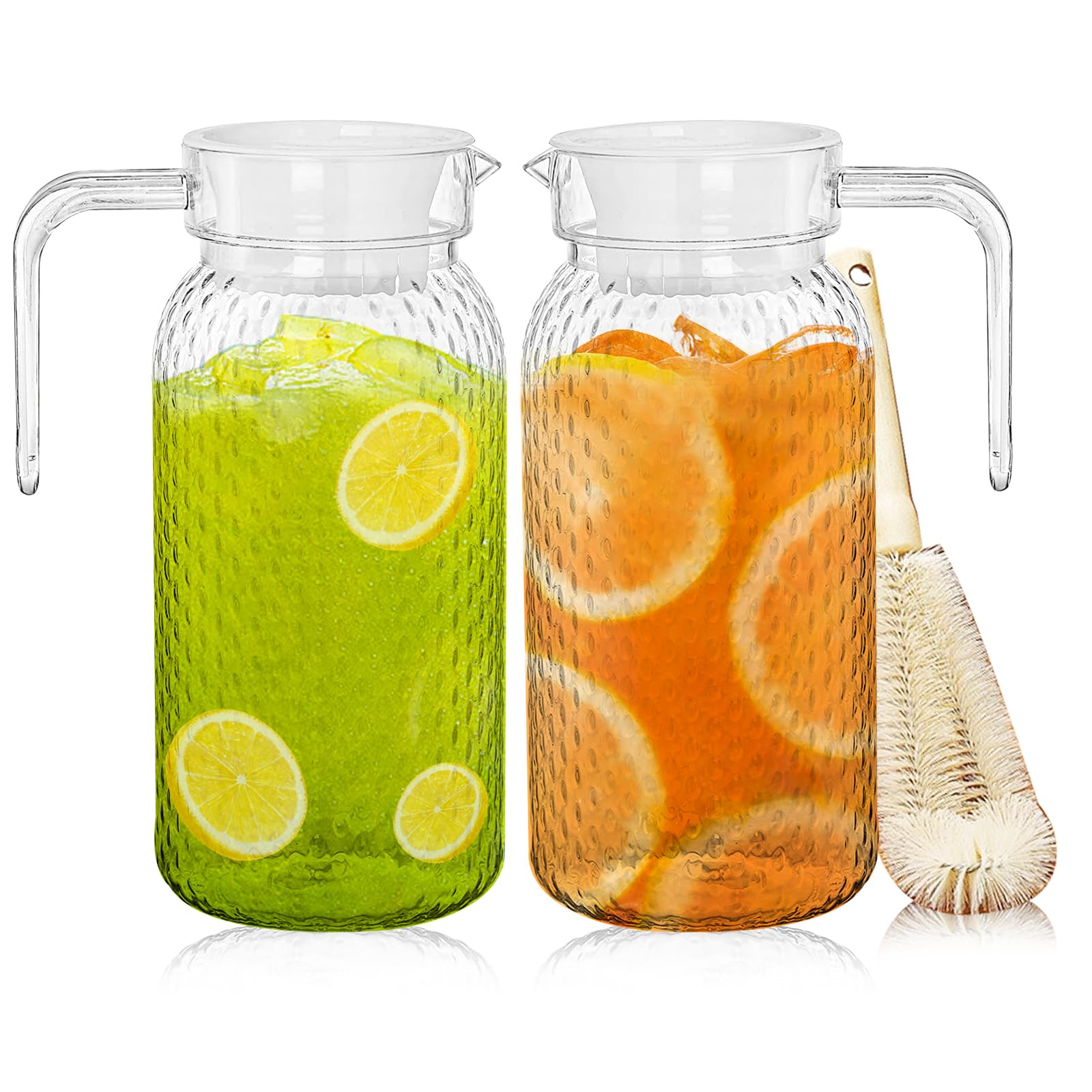 2200ml Plastikkrug Mit Deckel - Tragbarer Wasserkocher Für Getränke & Saft