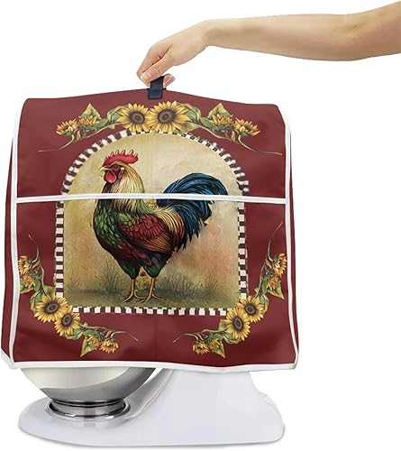 Miniatura 2 de Upetstory Pollo Gallo Cocina Mezclador Tapas para Mezclador de Soporte 4.5-5 Cuarto de galón Tapa de Mezclador de Cabeza Inclinable Cubierta de
