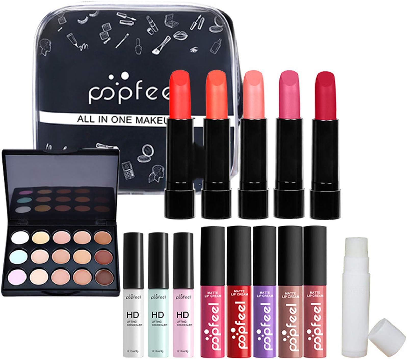 CHSEEA Multi-purpose Makeup Kit All-in-One Makeup Gift Set Makeup Essential Starter Kit Lip Gloss Blush Brush Eyeshadow Palette Highly Pigmented Cosmetic Palette #9