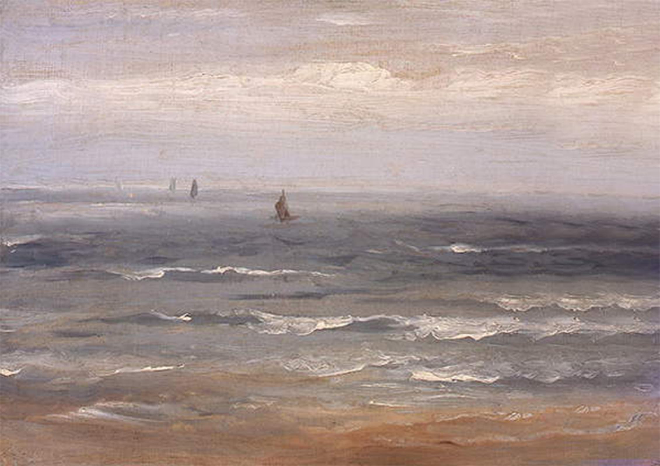 ARTXLXXBN Famous Print Painting Colorful Art Print the North Sea by Achenbach Canvas Art Decorations for Home Decor 60x90cm