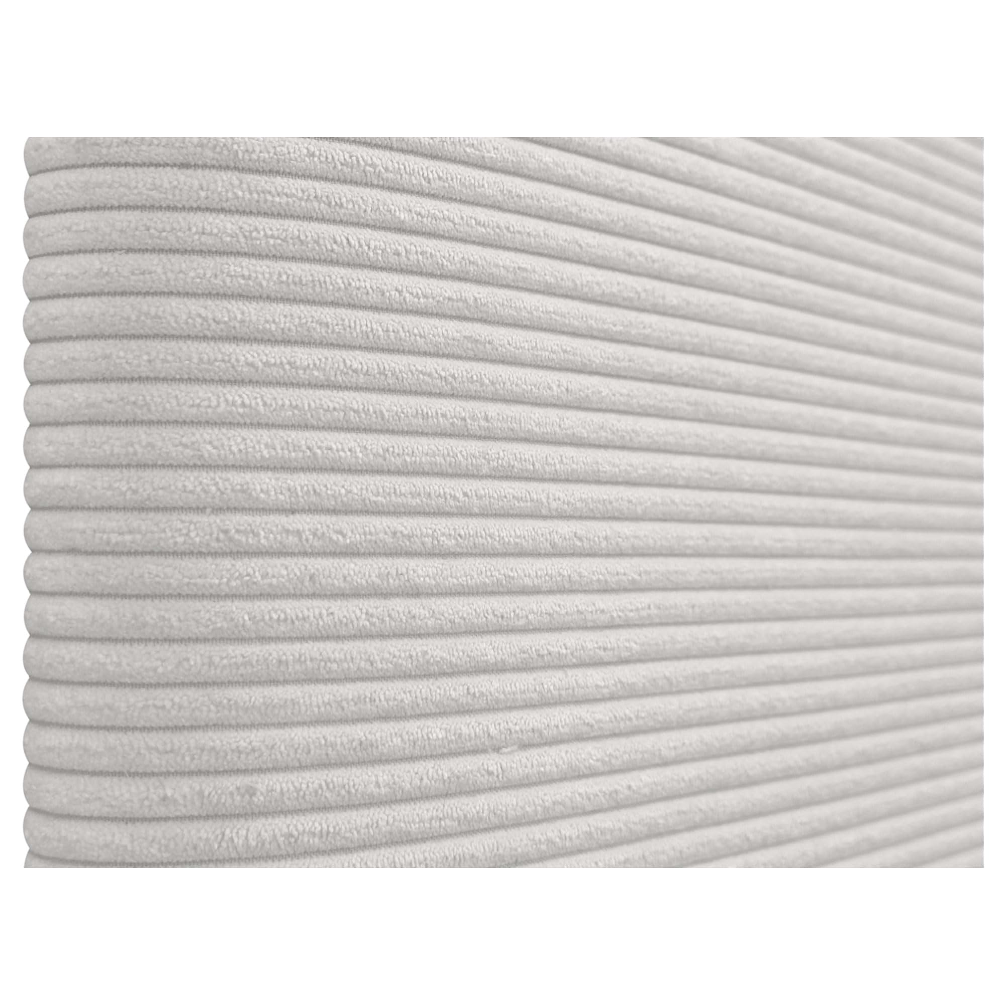 DHOME Tête de Lit en Velours cótele Unie avec Boutons et Pieds Haut de Gamme Moderne Tête de Lit Capitonnée Lit de Luxe Chambre Rembourrée (Blanc OS, 160cm)
