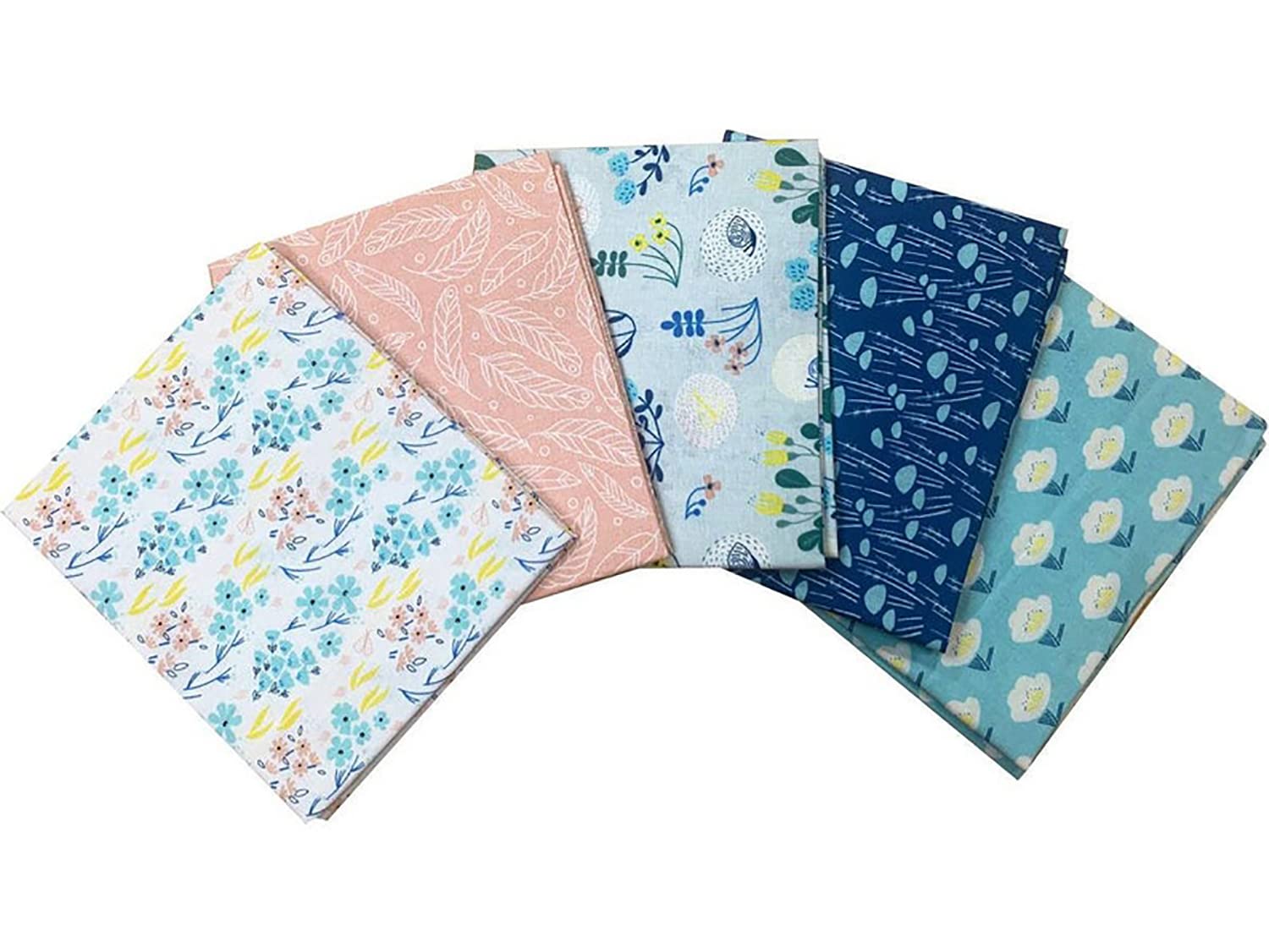 Anna BellaMeadow View Fat Quarters Fabrics - 5 Pack (100% Cotton, Premium Quality, 45x55 cm)