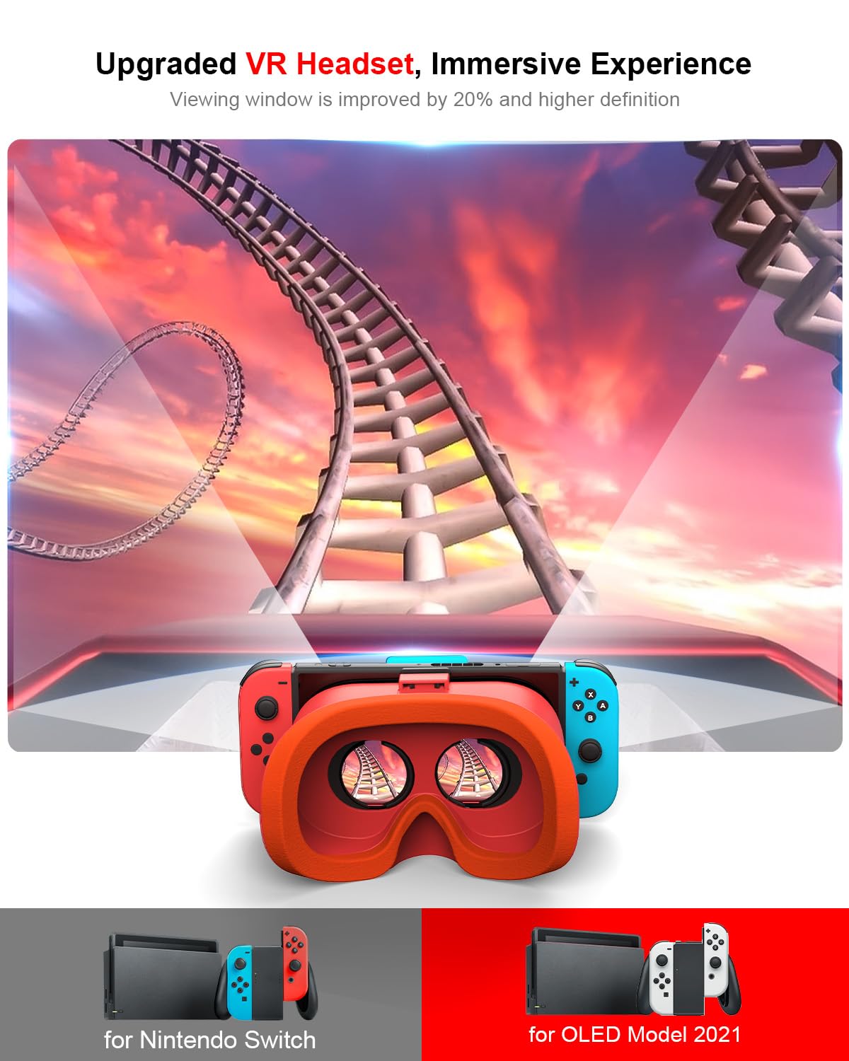 Orange and Blue Upgrade VR Glass for Switch