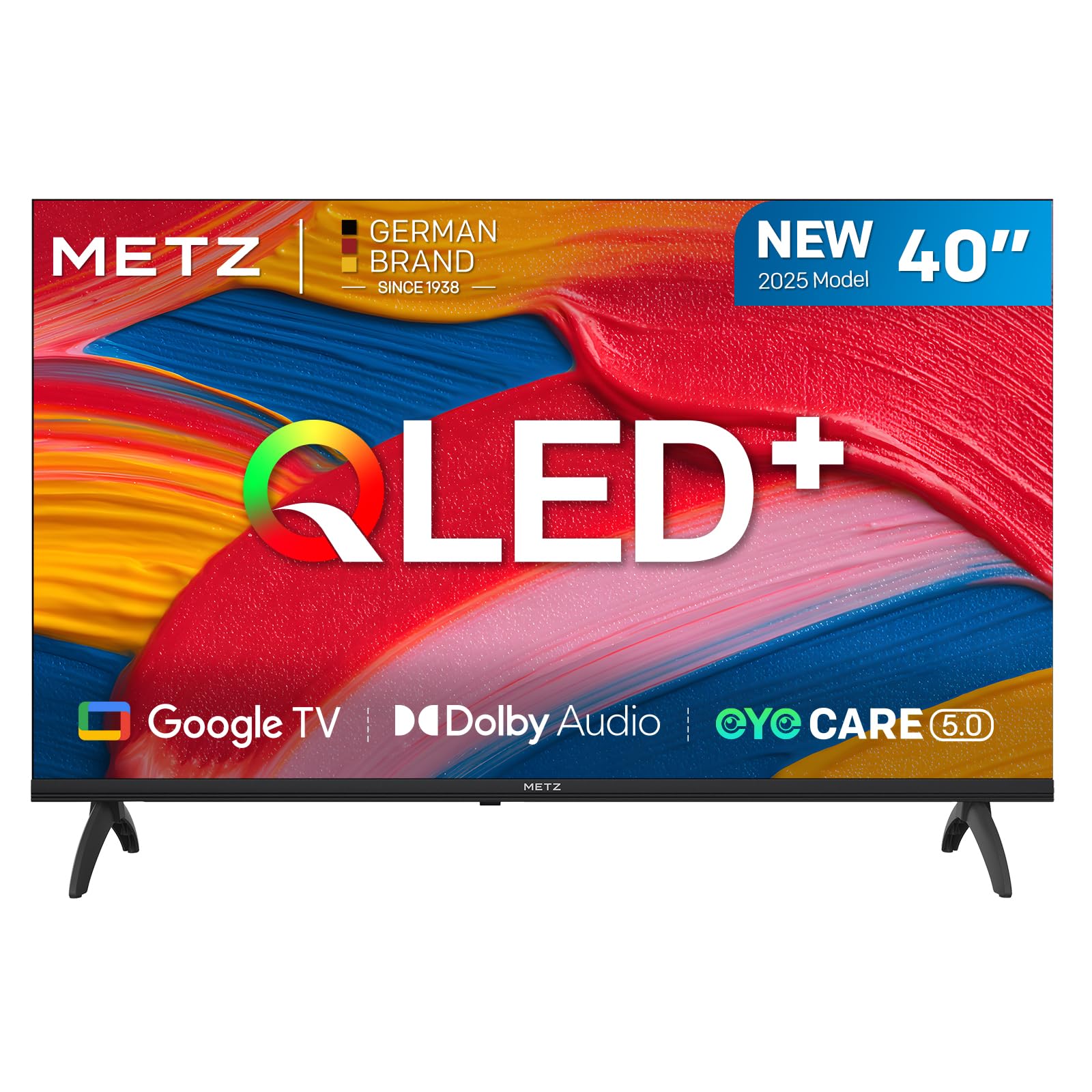 METZ QLED 40 Pollici Smart TV FHD MQF7000Z, HDR10, Dolby Audio, Riduzione Luce Blu, Google TV, Googlecast,Tuner DVB-T/T2/C/S/S2/Analogico