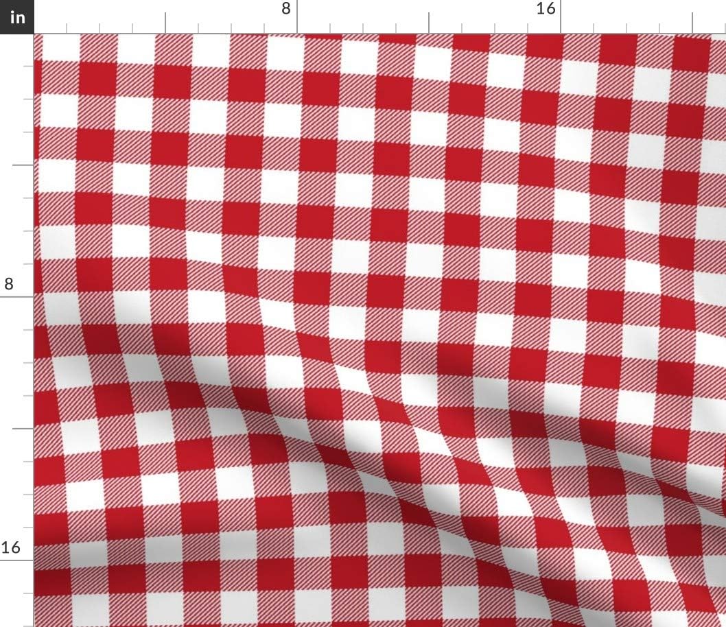 Spoonflower Fabric - Plaid Buffalo Check Tartan Holiday Nursery Home Decor Kitchen Gingham Printed on Petal Signature Cotton Fabric by The Yard - Sewing Quilting Apparel Crafts Decor