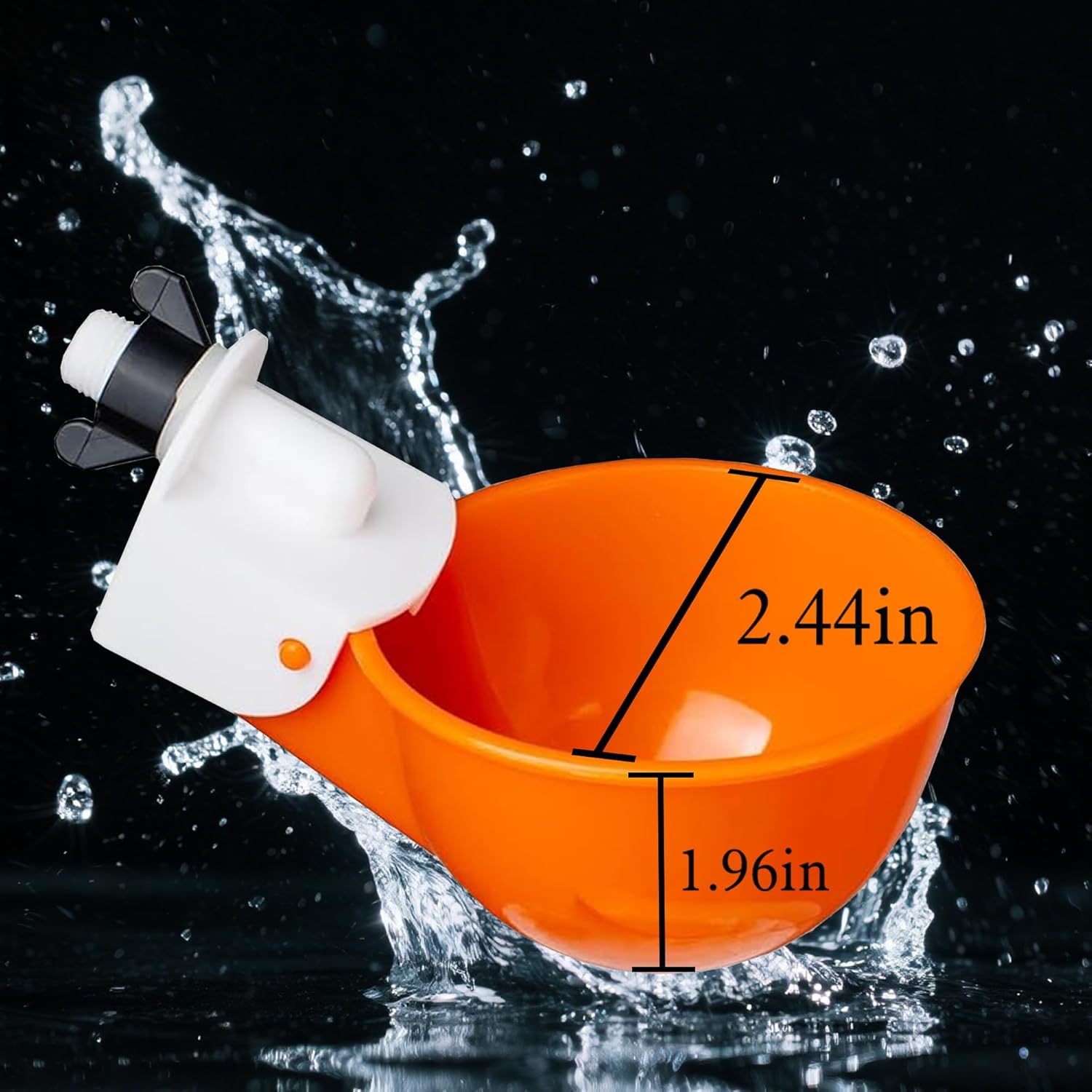 8pcs Large Automatic Chicken Waterer Cups | Chicken Water Feeder Suitable for Chicks, Duck, Goose, Turkey and Bunny | Poultry Water Feeder Kit - Image 3