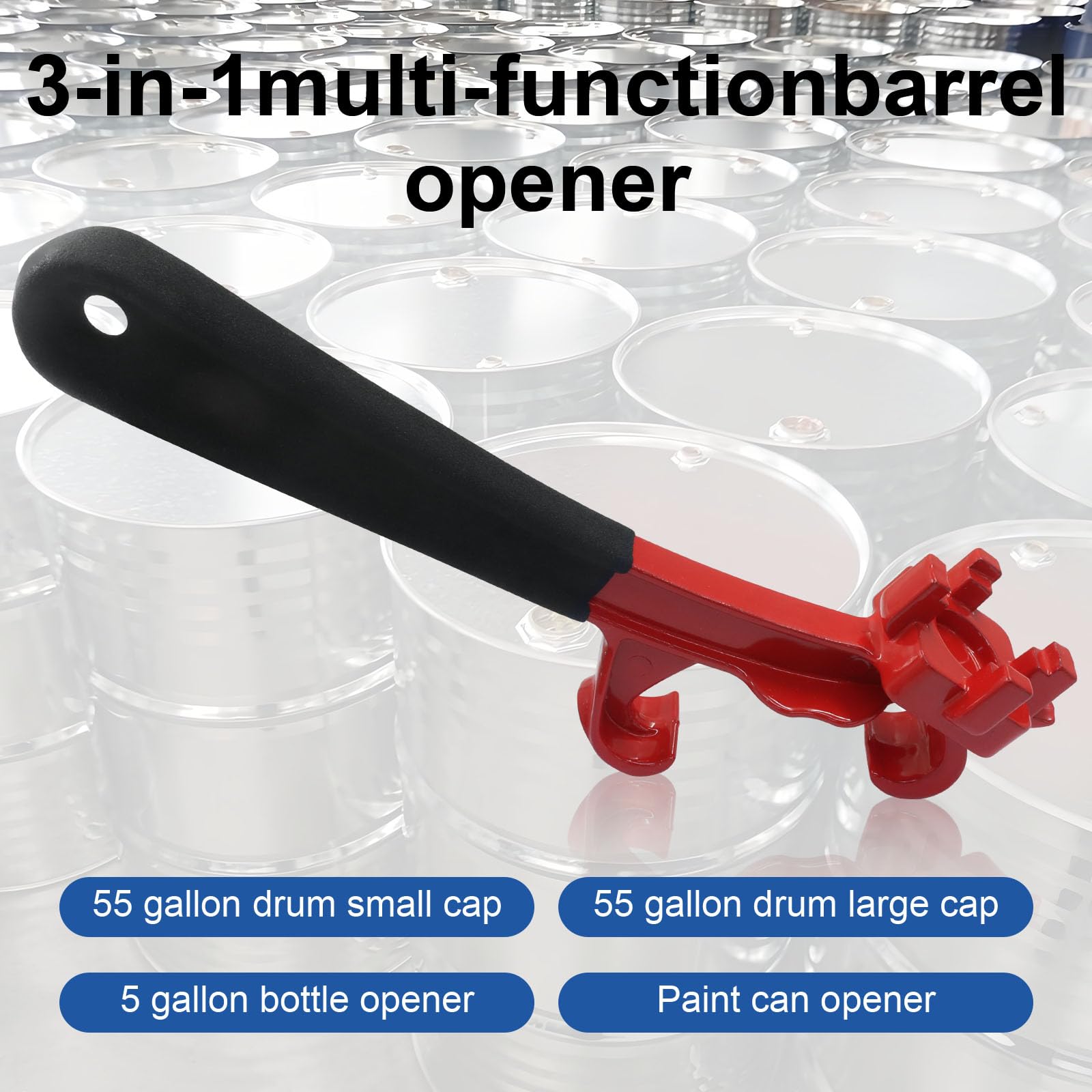 Aoserge 2pcs Bucket Opener Tool – 9.6 Inch Aluminum Alloy Bucket Lid Opener and Can Opener for 5-55 Gallon Drums, Paint Buckets, and Pails, for Industrial & Home Use