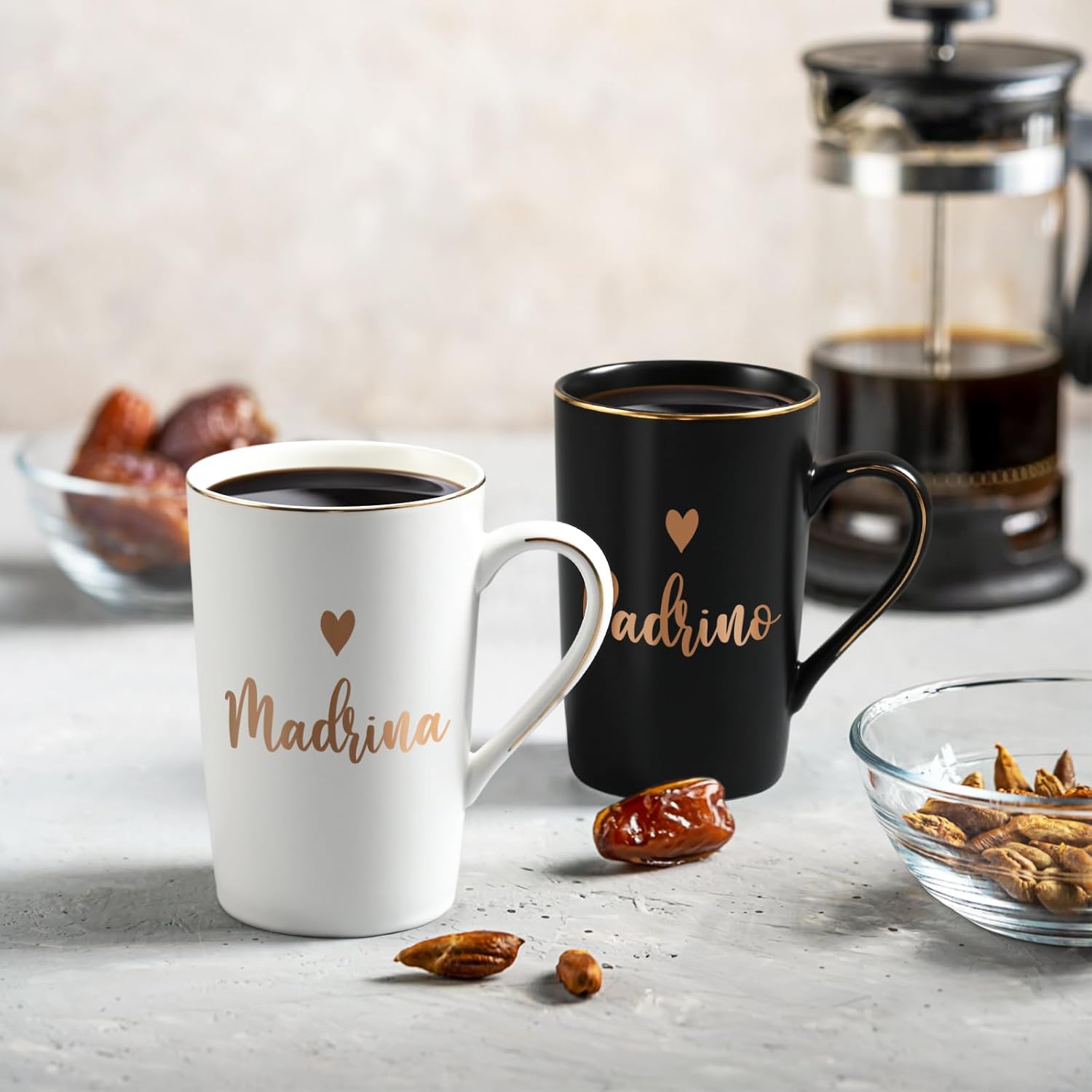 Cabtnca Godparents Proposal Gift, Madrina Padrino Padrinos Proposal Gift, Tazas Regalos Para Padrino Madrina Mug, Christmas Gifts for Godmother Godfather, 14Oz Set of 2
