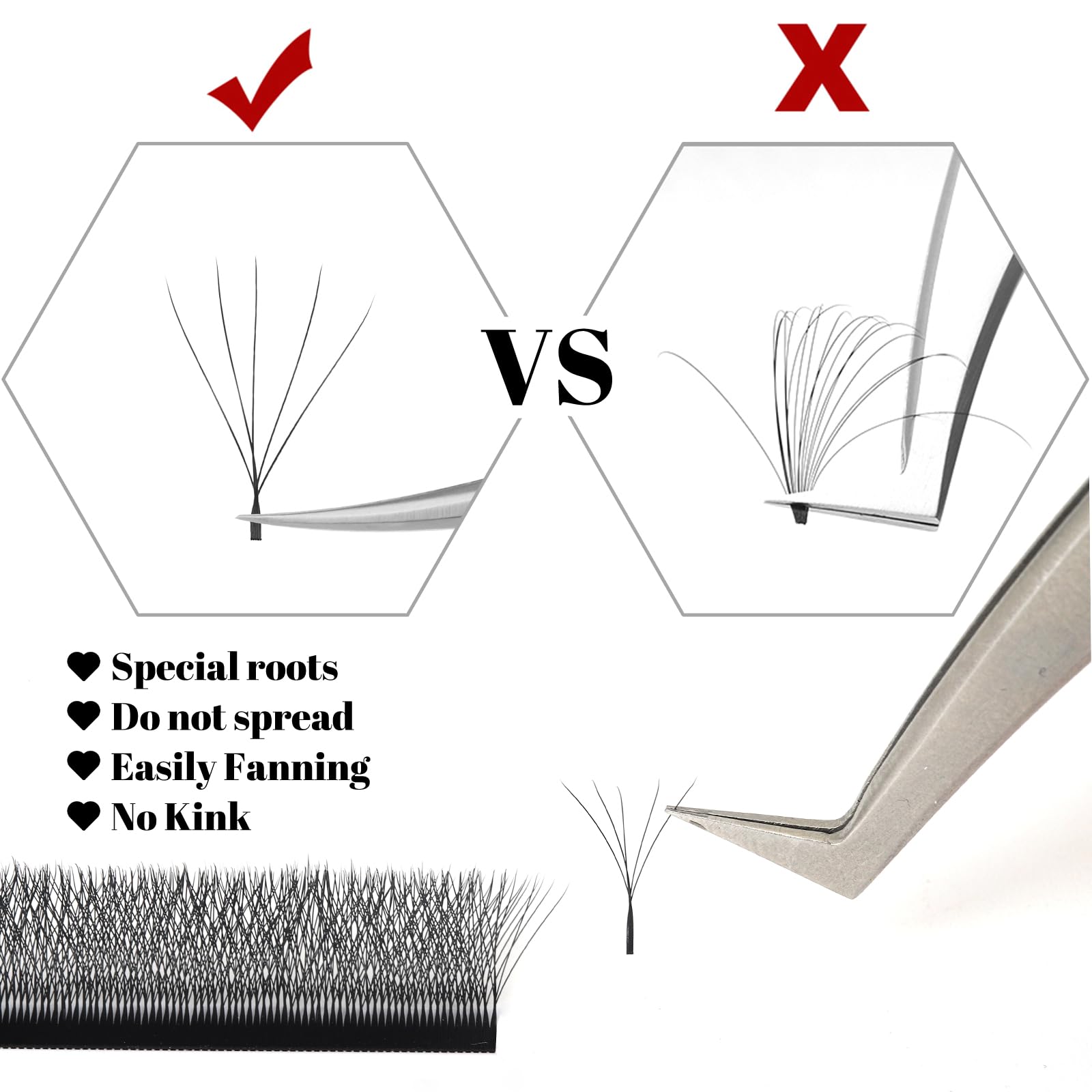 Estensioni delle Ciglia 5D W 0.07 D Curl Premade Fan Eyelash Extension Ciglia 8-14mm Lunghezza Mista W Volume Russo Professionale Tessuto di Seta Ciglia Prefabbricate(0.07D Curl 8-14mm)
