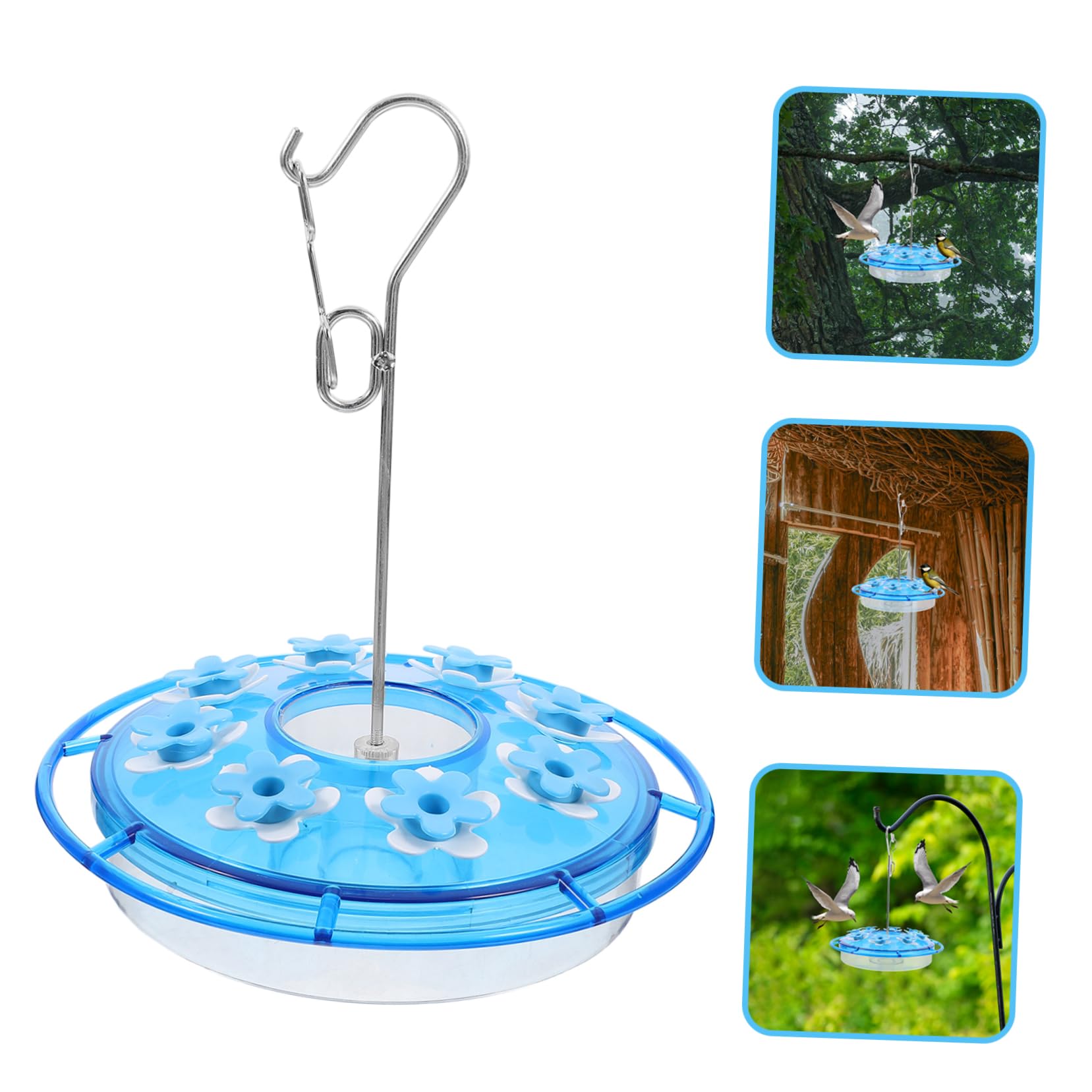 2pezzi Mangiatoia per Colibrì Sospesa Decorativa Contenitore per Cibo per Uccelli da Giardino Parte di Mangiatoia per Colibrì