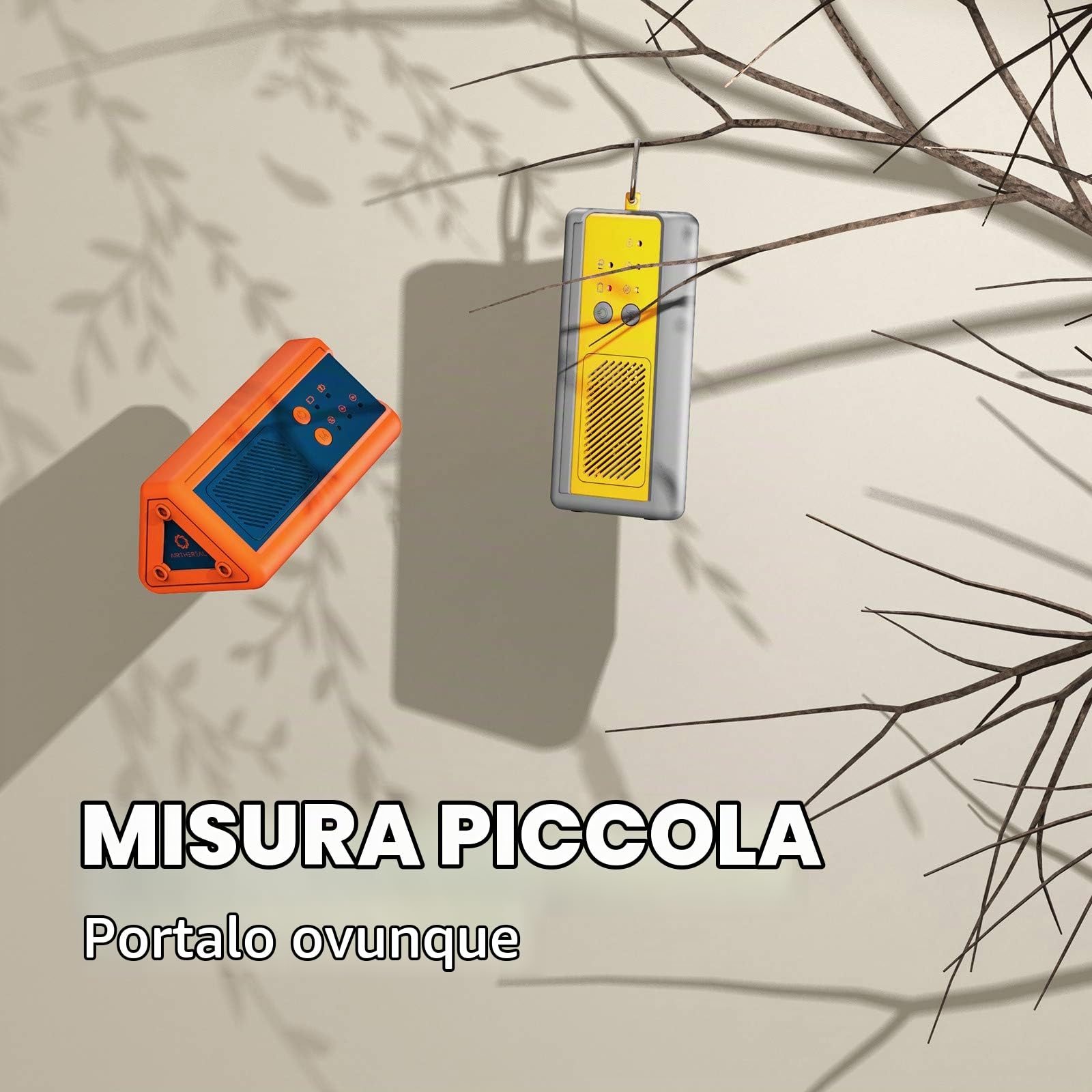 Airthereal PA1K-GO Generatore di ozono portatile – Eliminatore di odori senza fili a batteria per auto, camere d’albergo, uffici, bagni e altri piccoli ambienti (blu-arancione)