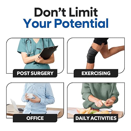 Miniatura 6 de Manga elástica de compresión para rodilla, correas de soporte para piernas, muslos, isquiotibiales, articulaciones de tobillo y codo, reducen la