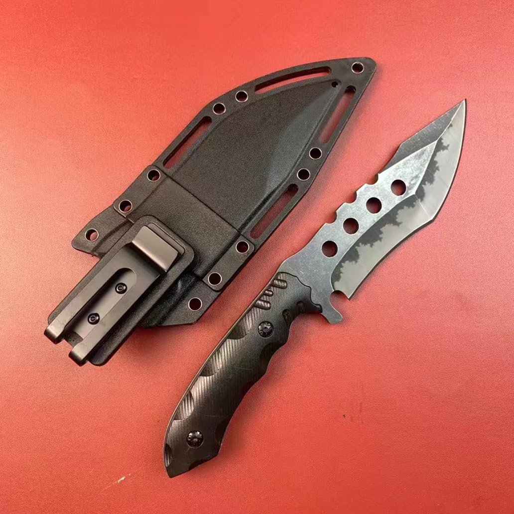 Generico TEERMA P6Q Forgiatura integrata fixed blade Coltello multiuso, Utilizzato principalmente per campeggio, caccia, pesca, esplorazione della giungla, escursionismo