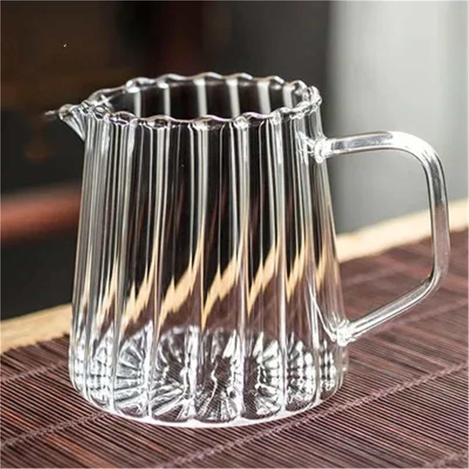 Jarra de leche a rayas, accesorios juego té, café, Latte, taza artística, jarra, 2 uds Para Espumar(150ml)