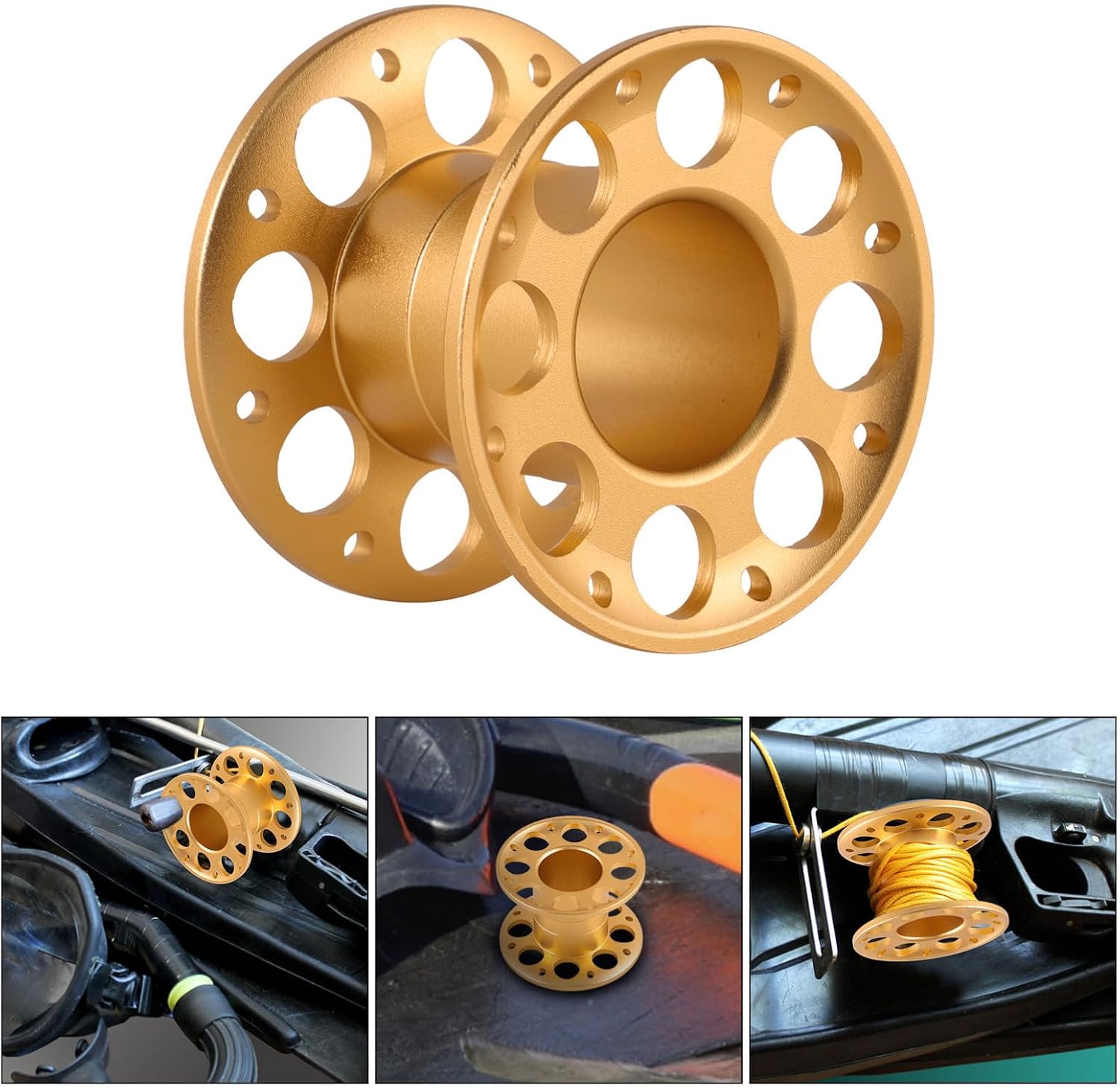 Portable Underwater Diving Spool Reel for Snorkeling and Scuba Diving Smooth Easy to Use for Applications