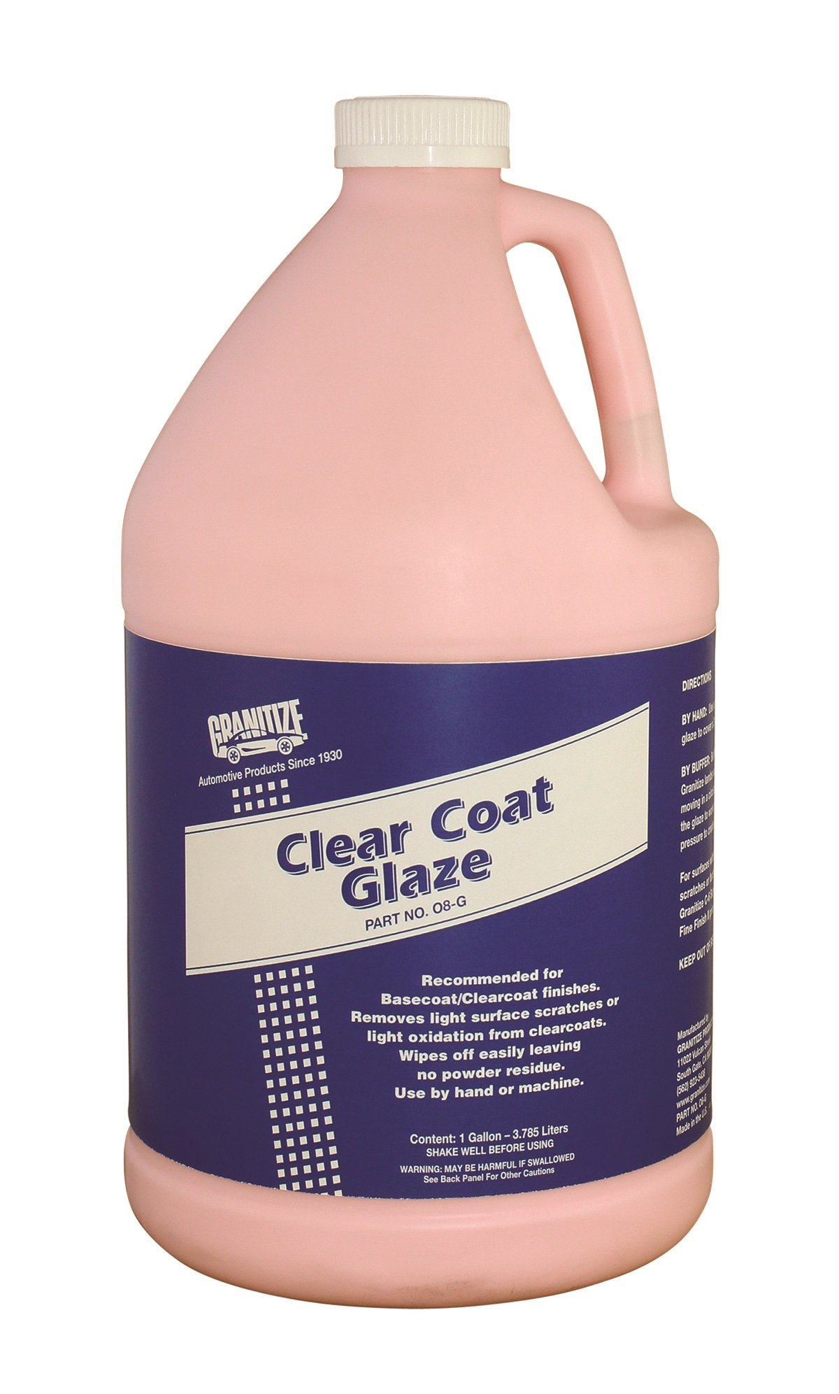 Granitize O-8 Auto Clear Coat Glaze with Silicone - 1 Gallon