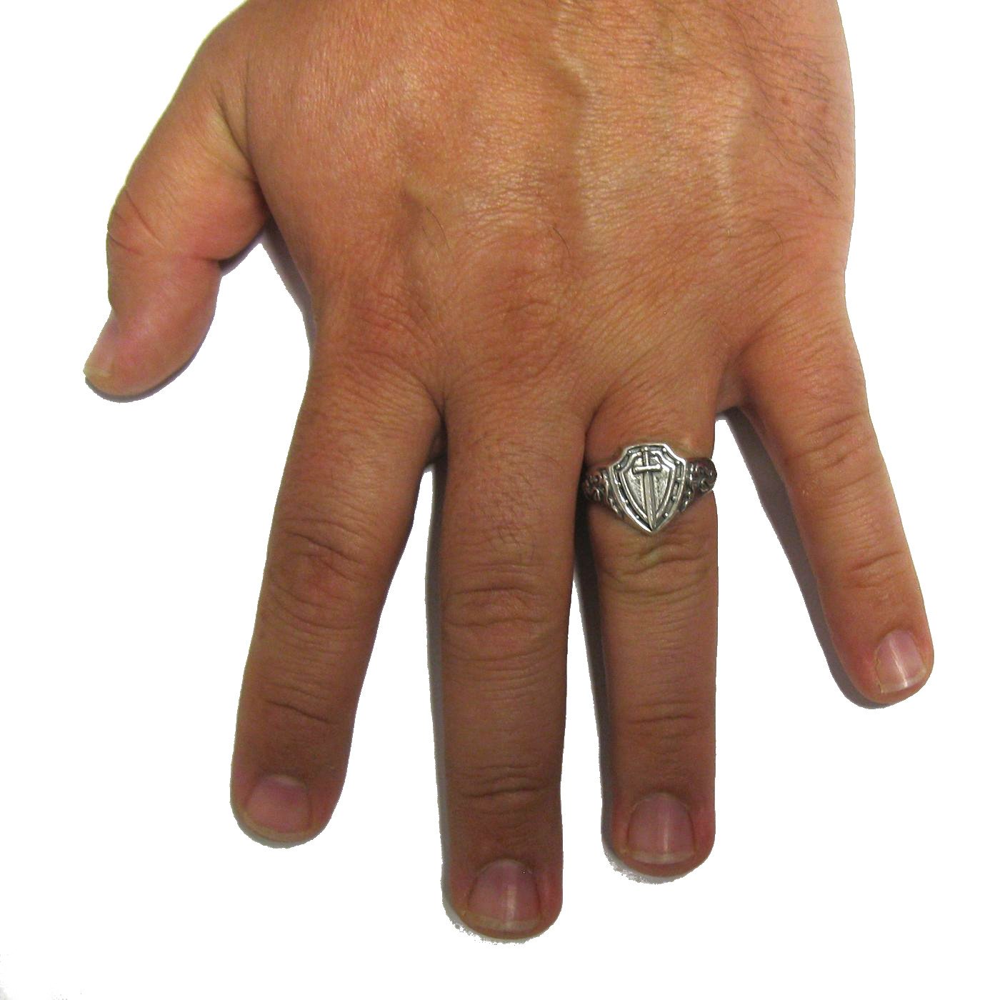 Anello da uomo in argento sterling massiccio 925 Spada R001787