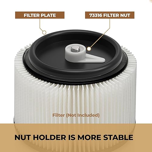 Miniatura 4 de Tuerca y placa de filtro de vacío 73316 83872 compatible con para Rid-gid filtro tuerca placa de filtro aspirador VT2565 accesorios húmedos/secos