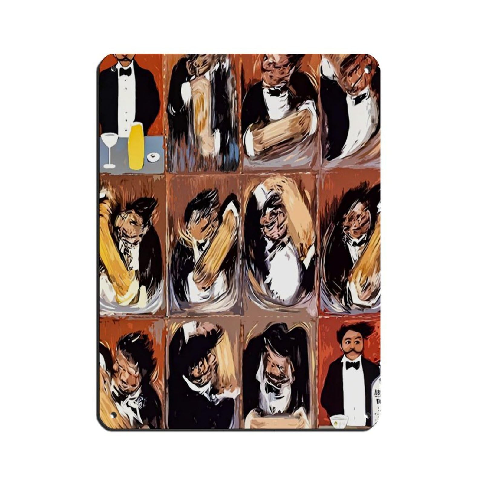 Uy Buffet The Making of The Perfect Martini Tin Sign Vintage Metal Pub Club Cafe Bar Home Wall Art Decoration Poster Retro 12x16inch(30x40cm)