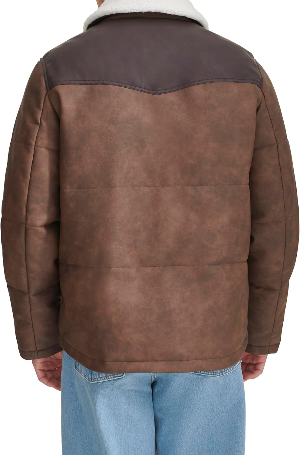 Levi's Men's Out West Mixed Media Puffer Jacket - Image 4