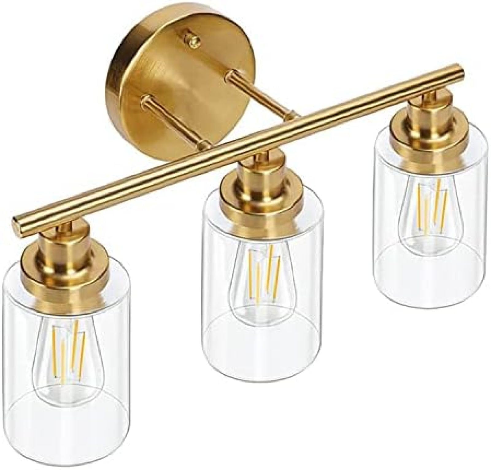 FZQSXAZU LED Bathroom Mirror Light 3-Head Vinta Industrial Wall Sconce Metal Lamp for Vani Detive Lighting Adjustable Brightness Slish Home Decor