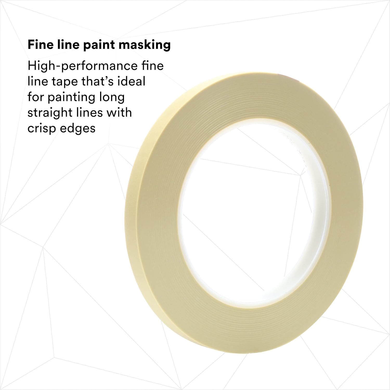 3M Scotch Fine Line Tape 218, High-Performance, Polypropylene Plastic, Instant Adhesion, Moisture and Solvent Resistant, Green Color, 3/8 in x 60 yd, 5.0 mil, Pack of 1