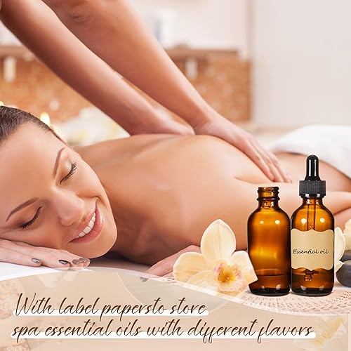 Miniatura 35 de Lallisa Paquete de 48 botellas con cuentagotas de aceite esencial, botellas de vidrio con cuentagotas para bricolaje, perfume de aceite esencial