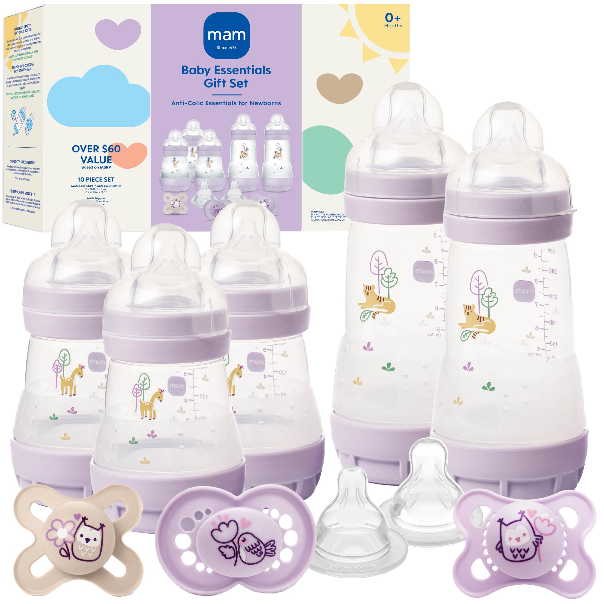 Amazon.com : MAM Easy Start Anti-Colic Baby Bottle & Pacifier Set