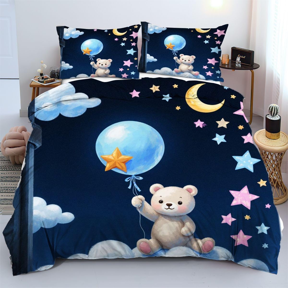 Housse de couette enfant en microfibre douce pour de tendres nuits