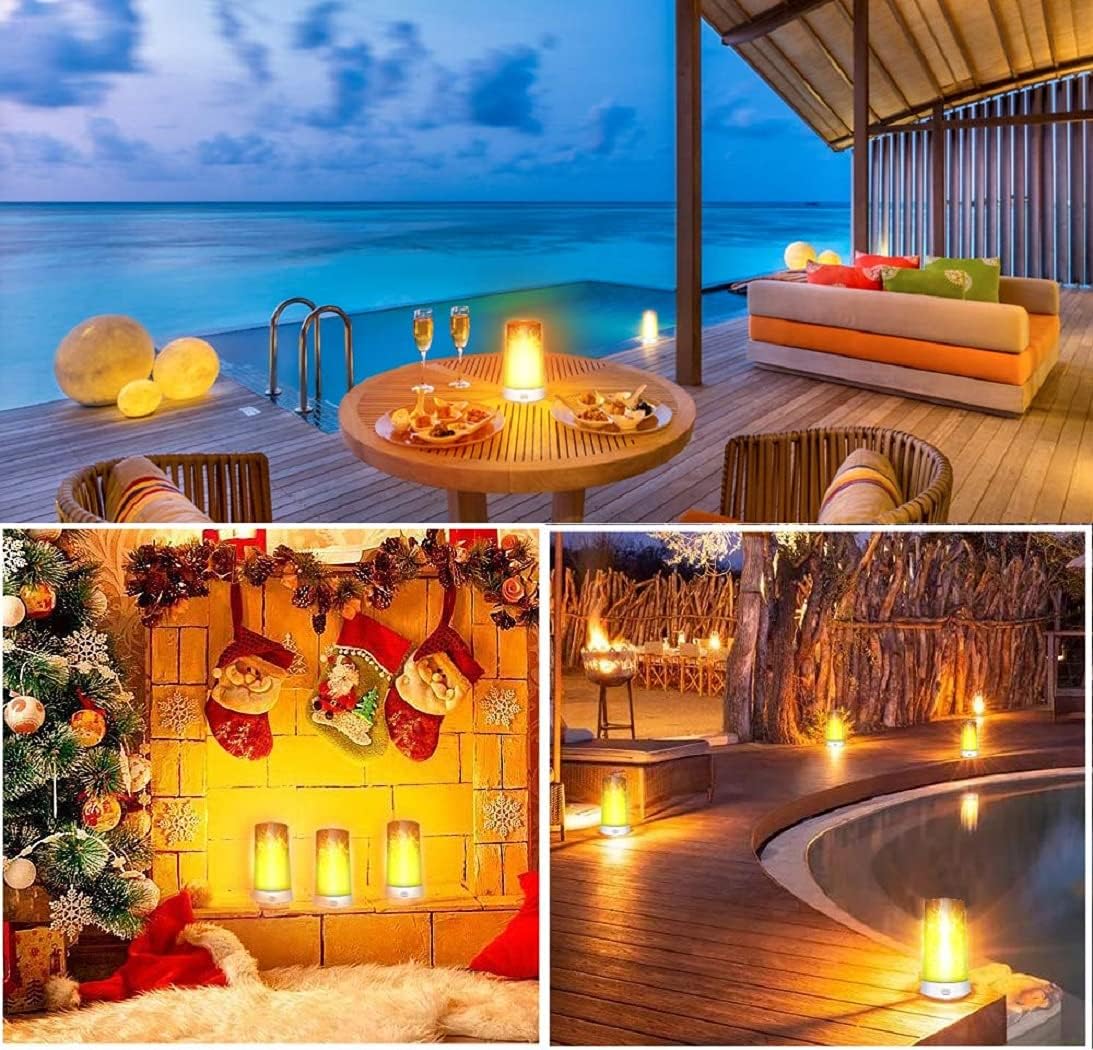 Led Flame Light, Flicking Flame Candles Fire Lanterns Outdoor Hanging Lamps with Remote and 4 Flame Modes for Home Party Garden Camp Christmas Decoration : Tools & Home Improvement