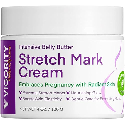 Crema para estrías para el embarazo tratamiento de estrías - Mantequilla de vientre para mujeres embarazadas - Loción de masaje para prevenir y