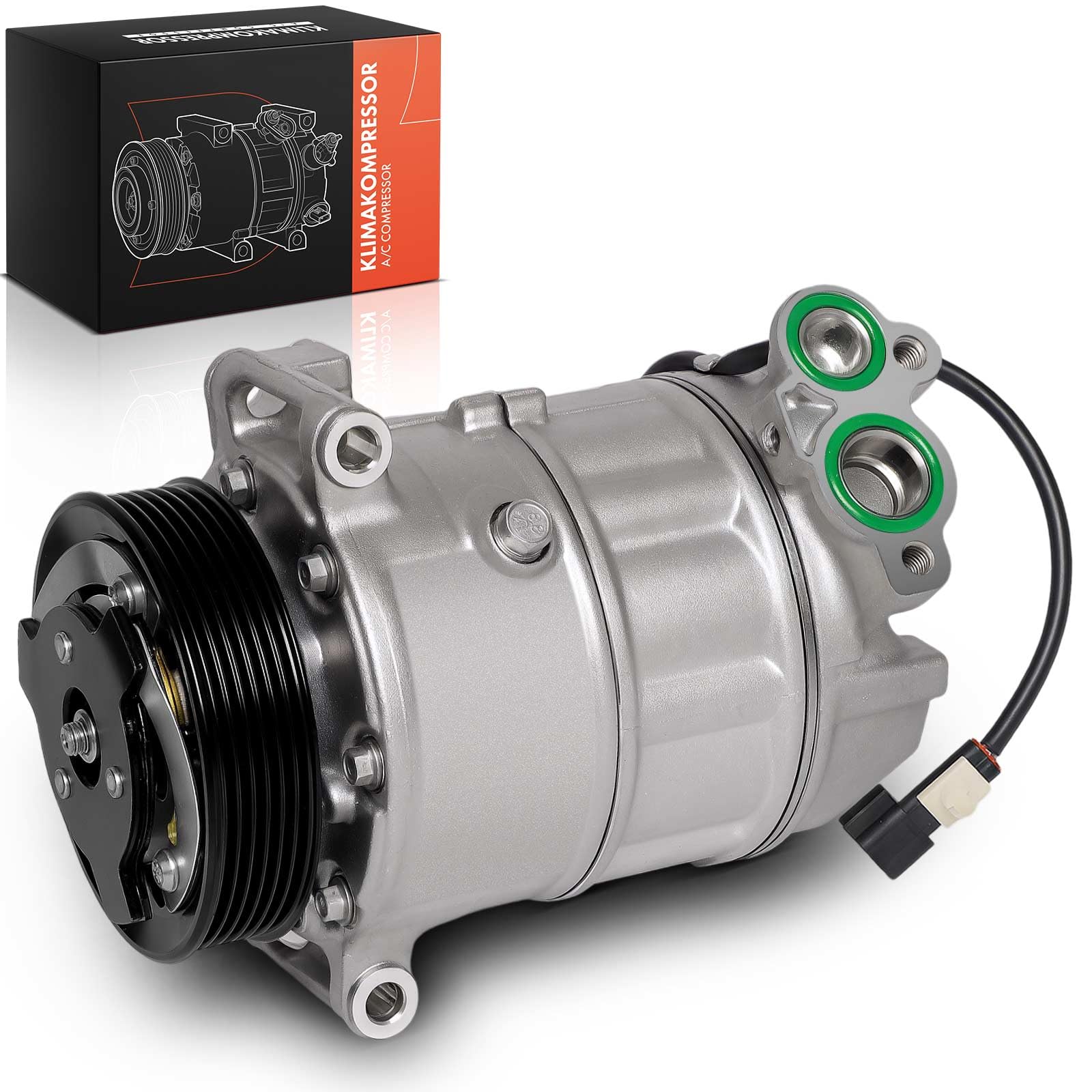 Frankberg Compresor de aire acondicionado con embrague Compatible con XF X250 R.a.n.g.e R.o.v.e.r L320 L322 XJ X351 XK X150 Discovery IV L319 Replace# 8W8319D629incl. aceite premezclado