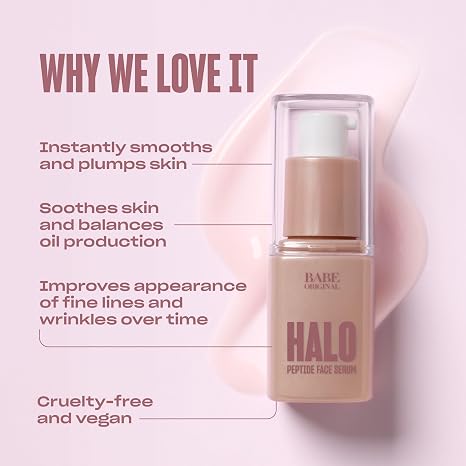 Babe Original Halo Peptide Face Serum for Hydrated, Plump Skin