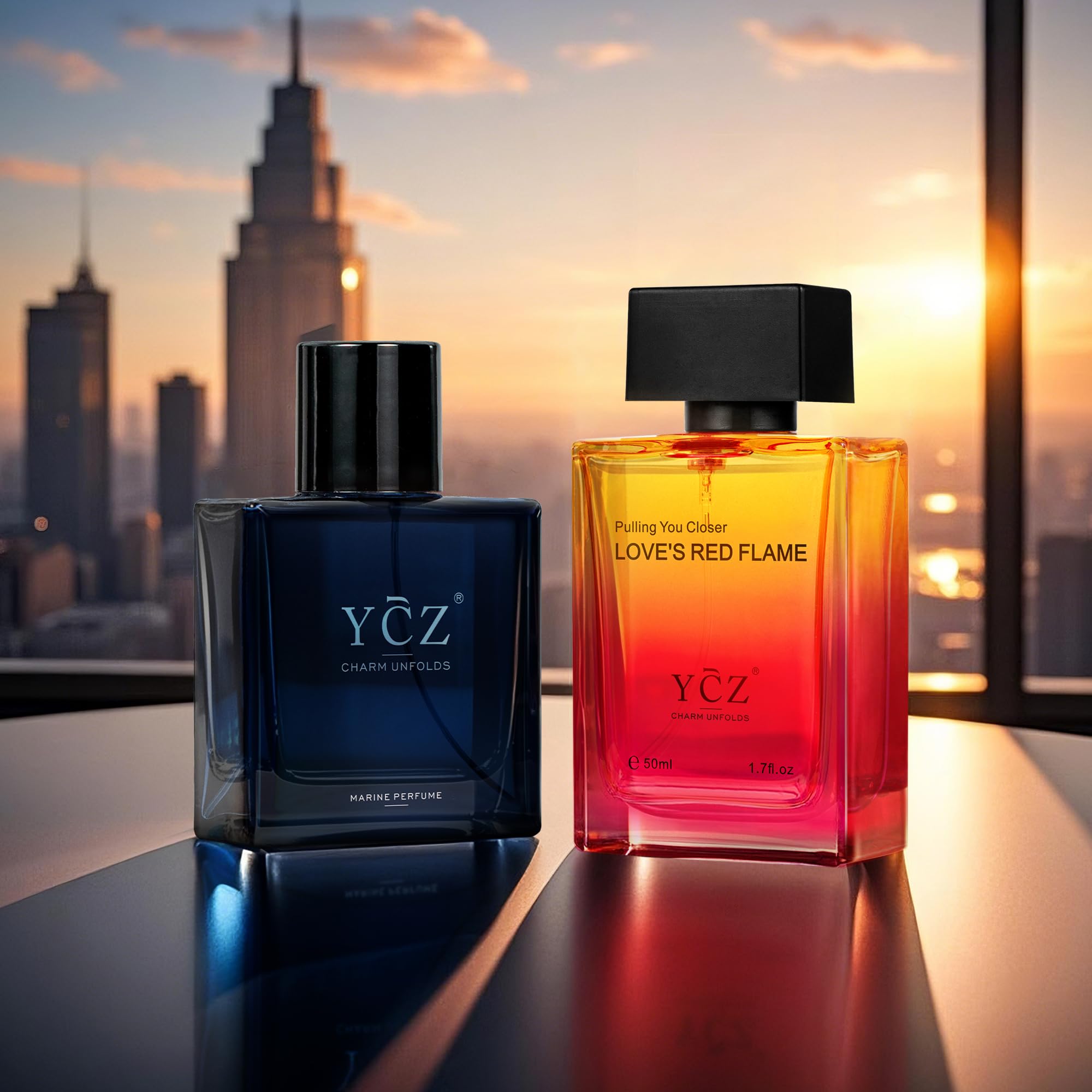 Ycz Parfum Herren Set 2x50ml,Langanhaltend Eau de Parfüm Herren Duft mit Orientalische Holz und Würziger Holzduft,Eignet sich für viele Anlässe und ist das perfekte Geschenk für den Gentleman