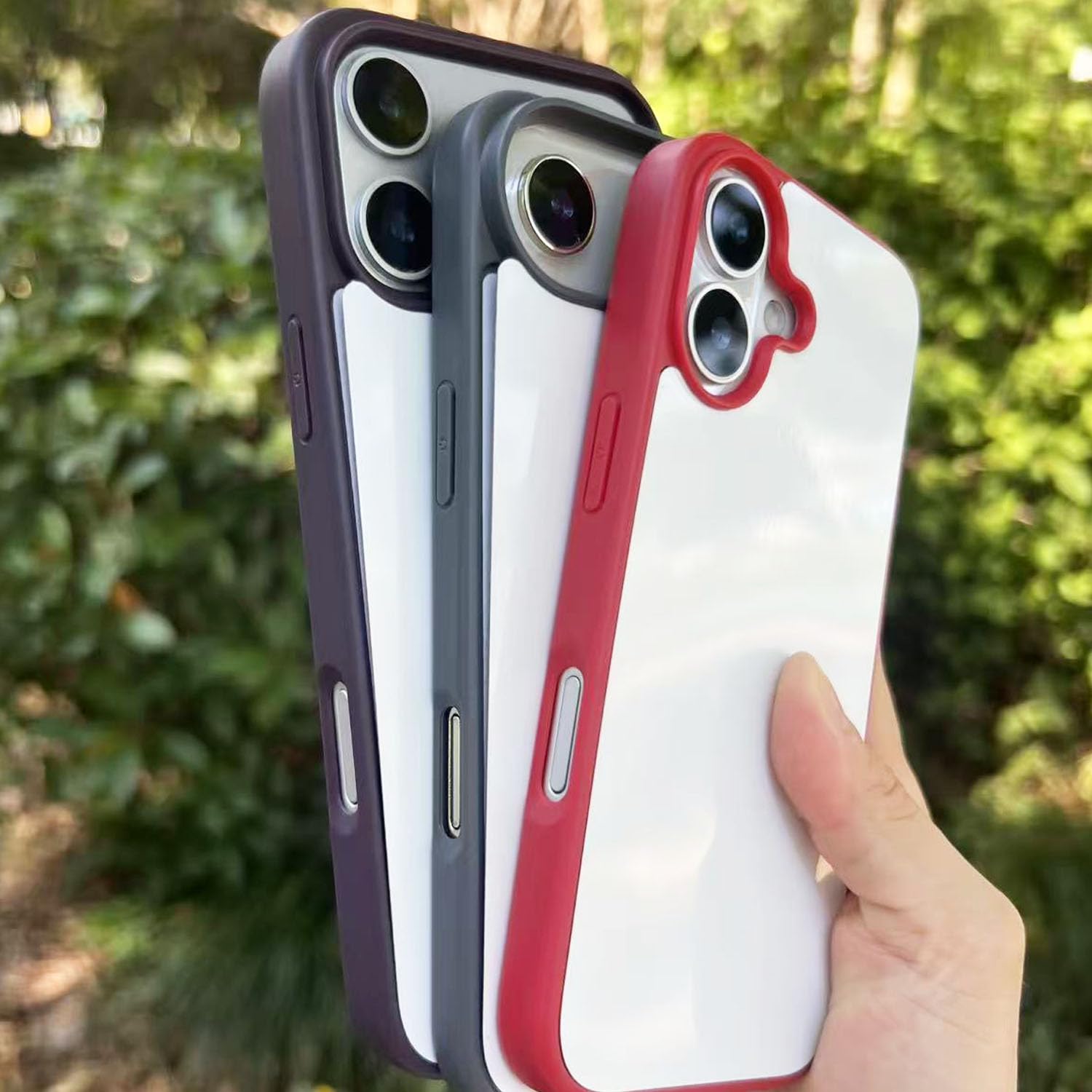 JUSTRY 5 juegos de fundas de teléfono en blanco de sublimación compatibles con iPhone 17 Pro Pro, fácil de sublimar, personalizable, 2 en 1, funda móvil de TPU suave 2D + insertos rosa mate