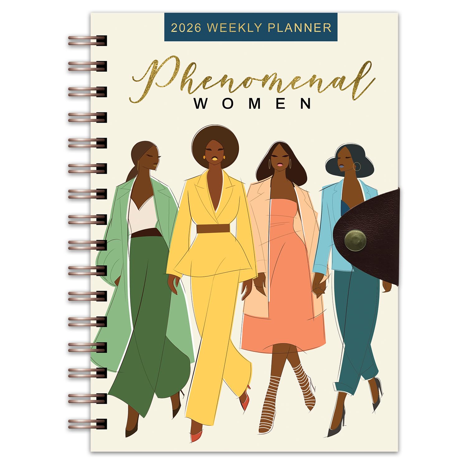 African American Expressions 2026 Dated Planners – Hardcover Weekly & Monthly Planner Celebrating Black Culture & History, 12 Tabs, Twin-Wire Binding,