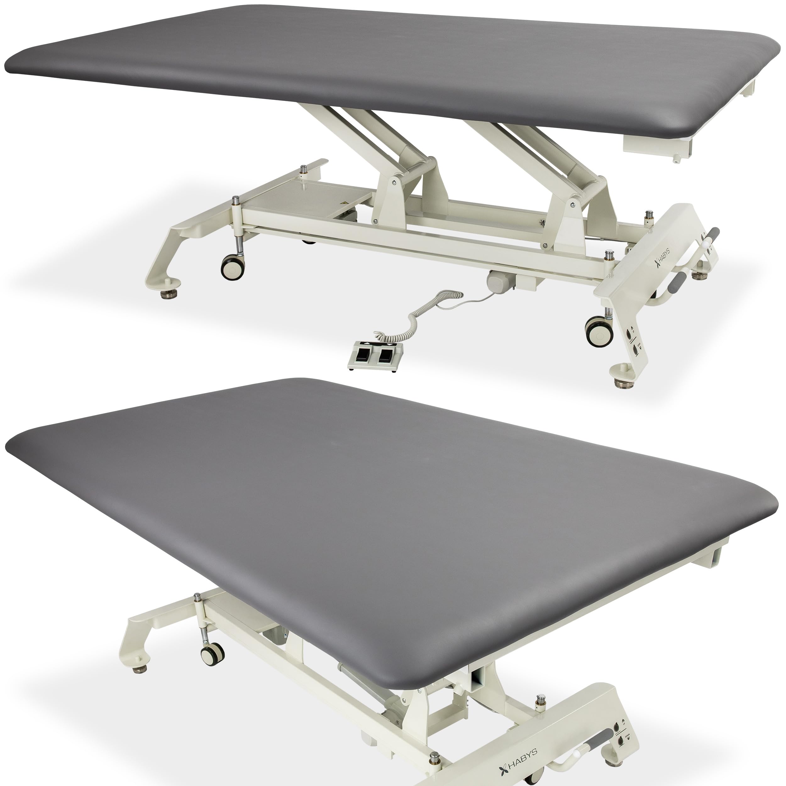 HABYS Evero Bobath | Elektrische Massageliege Behandlungsliege Therapieliege Massagebank | für die Bobath- und Vojta-Therapie | Höhenverstellbare | 200 x 120 cm