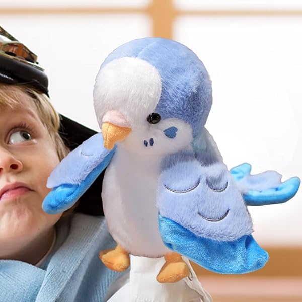 Manichino a mano per uccelli, 7,87 pollici, giocattolo per uccelli e marionetti, pancia, divertente giocattolo di peluche | gioco di ruolo interattivo per la narrazione, teatro didattico - 4