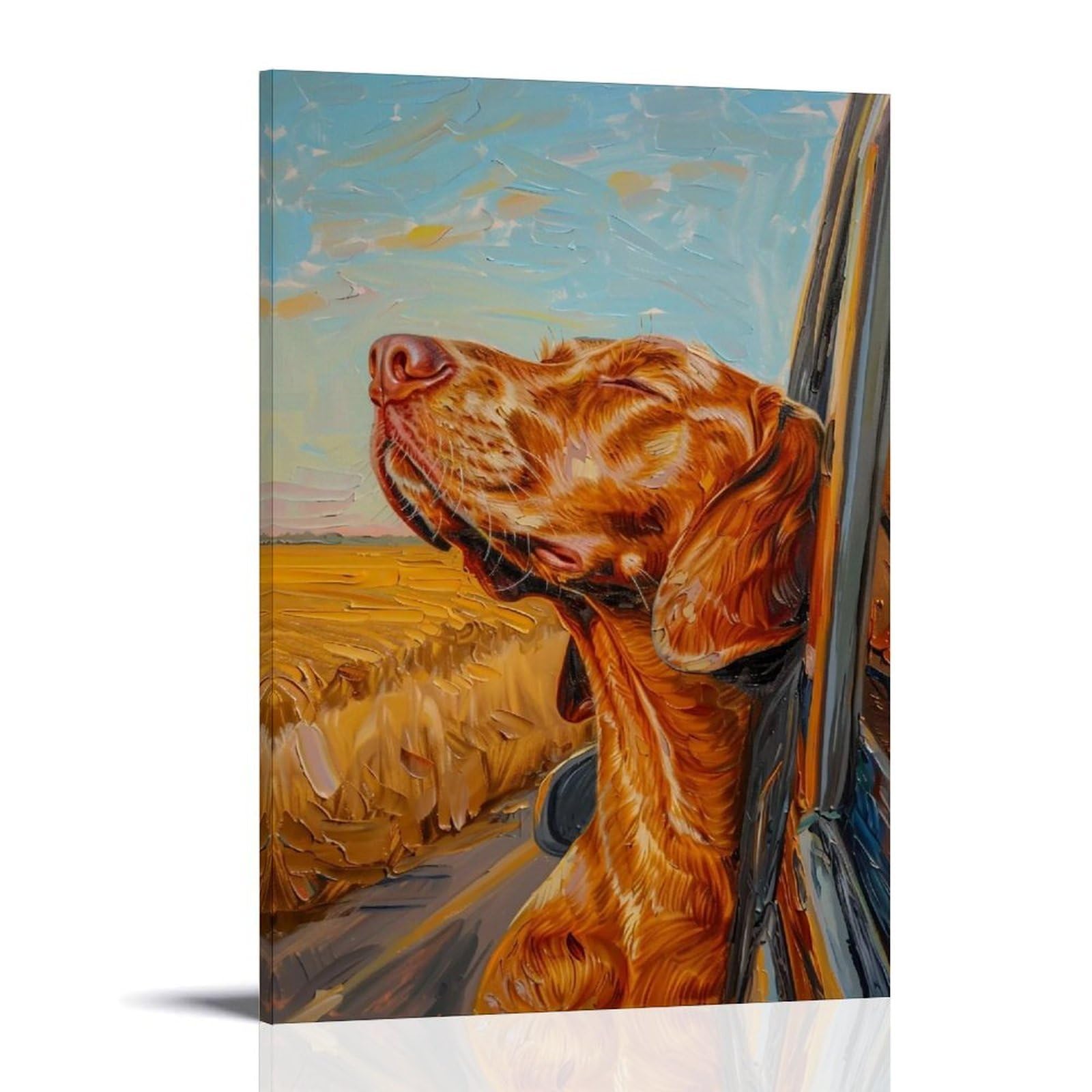 HUERYRYHY Wind In Fur Road Trip 01 Poster Wall Art Canvas Vintage Aesthetic Painting Decor for Rooms 24x36inch Frame-style
