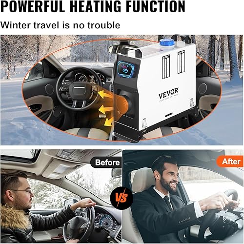 Miniatura 51 de VEVOR Calentador de aire diésel, calentador diésel todo en uno de 12 V 8 KW, calentador de estacionamiento diésel con control remoto y silenciador