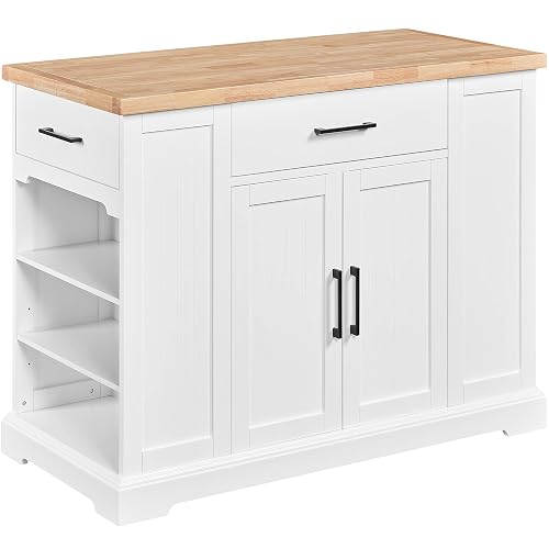 Yaheetech Rolling Kitchen Island Cart with 3 Drawers