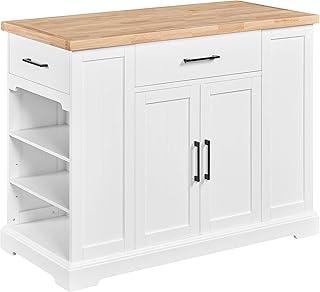 Yaheetech Rolling Kitchen Island Cart with 3 Drawers, Kitchen Storage Ca...
